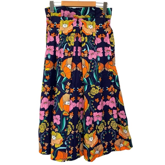Anthropologie Corey Lynn Calter Skirt Womens Small Kyla Belted Mod Floral Artsy - Picture 4 of 9